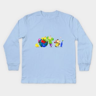 Katamari Vs Pikmin Kids Long Sleeve T-Shirt